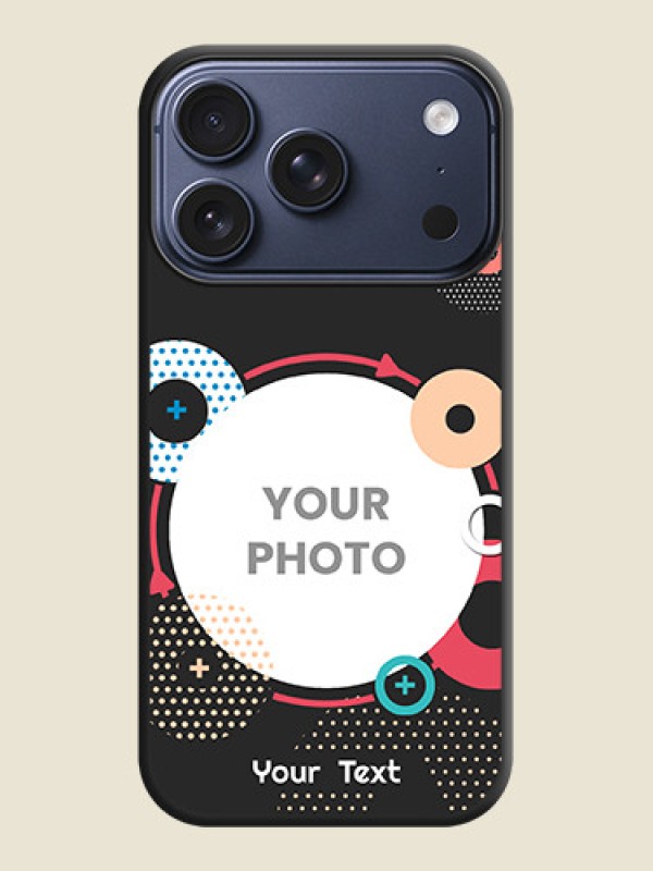 Custom Multicoloured Round Image On Space Black Custom Soft Matte Mobile Back Cover - Apple iPhone 17 Pro - alternate view