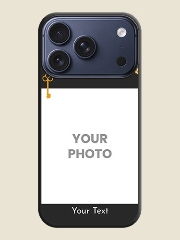 Custom Decorative Design with Text On Space Black Custom Soft Matte Mobile Back Cover - Apple iPhone 17 Pro - alternate view