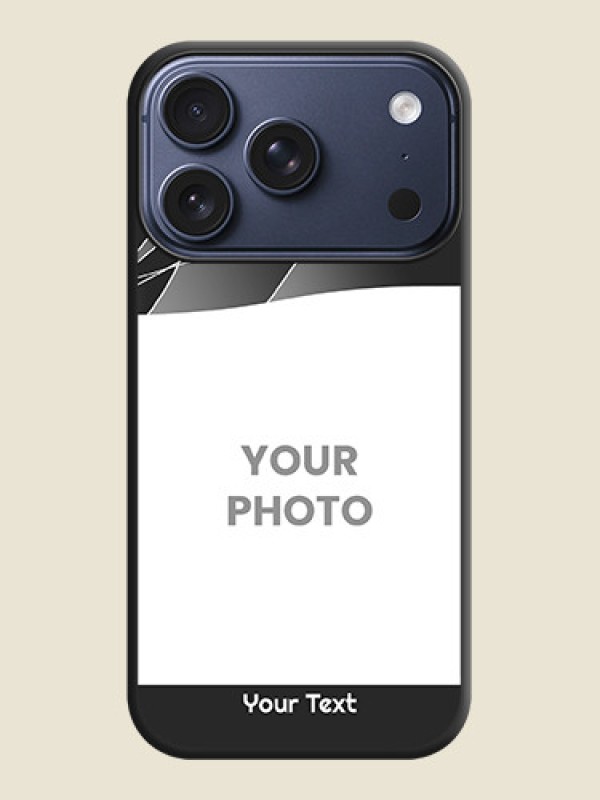 Custom Mixed Wave Lines on Photo On Space Black Custom Soft Matte Mobile Back Cover - Apple iPhone 17 Pro - alternate view