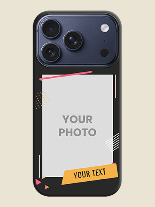 Custom Photo Frame with Triangle Small Dots on Photo On Space Black Custom Soft Matte Mobile Back Cover - Apple iPhone 17 Pro - alternate view