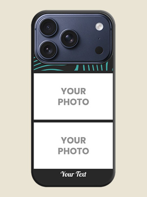 Custom Wave Pattern with 2 Image Holder On Space Black Custom Soft Matte Mobile Back Cover - Apple iPhone 17 Pro - alternate view