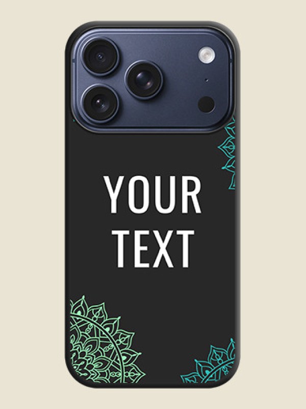 Custom Your Name with Floral Design On Space Black Custom Soft Matte Mobile Back Cover - Apple iPhone 17 Pro - alternate view