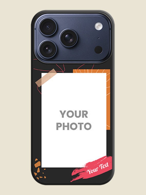 Custom Orange Photo Frame On Space Black Custom Soft Matte Mobile Back Cover - Apple iPhone 17 Pro - alternate view