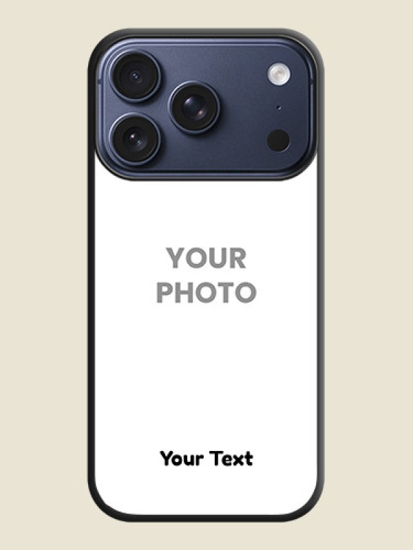 Custom Full Single Pic Upload With Text On Space Black Custom Soft Matte Mobile Back Cover - Apple iPhone 17 Pro - alternate view
