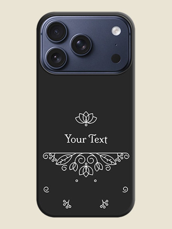 Custom Lotus Garden Custom Text On Space Black Custom Soft Matte Mobile Back Cover - Apple iPhone 17 Pro - alternate view