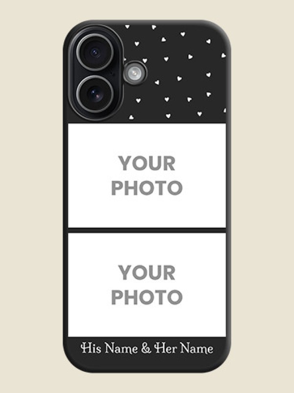 Custom Miniature Love Symbols with Name On Space Black Custom Soft Matte Mobile Back Cover - Apple iPhone 17 - alternate view