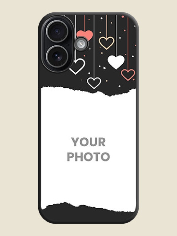 Custom Love Hangings with Splash Wave Picture On Space Black Custom Soft Matte Mobile Back Cover - Apple iPhone 17 - alternate view