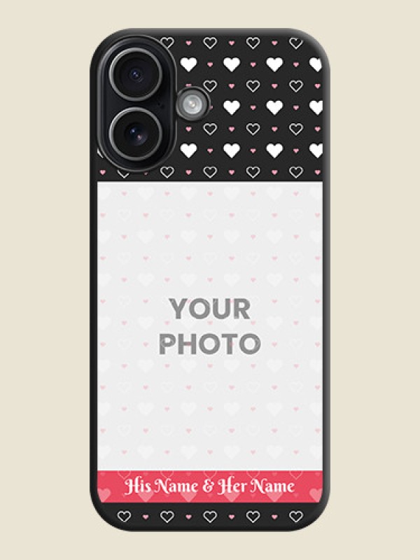 Custom White Color Love Symbols with Text Design on Photo On Space Black Custom Soft Matte Mobile Back Cover - Apple iPhone 17 - alternate view