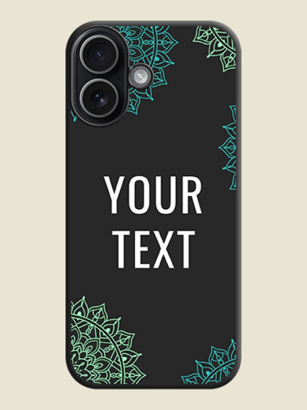 Custom Your Name with Floral Design On Space Black Custom Soft Matte Mobile Back Cover - Apple iPhone 17 - alternate view