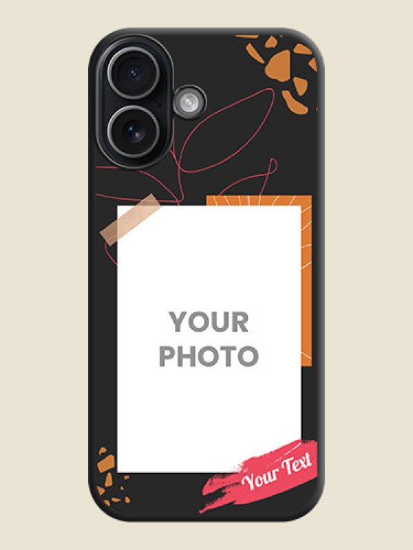 Custom Orange Photo Frame On Space Black Custom Soft Matte Mobile Back Cover - Apple iPhone 17 - alternate view