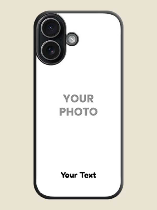 Custom Full Single Pic Upload With Text On Space Black Custom Soft Matte Mobile Back Cover - Apple iPhone 17 - alternate view
