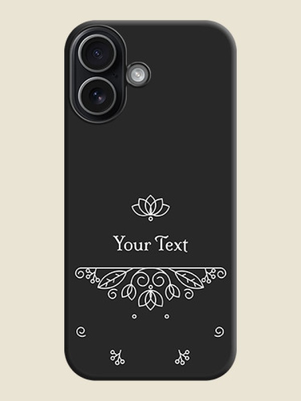 Custom Lotus Garden Custom Text On Space Black Custom Soft Matte Mobile Back Cover - Apple iPhone 17 - alternate view