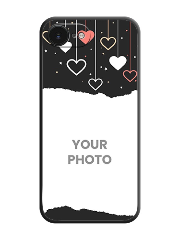 Custom Love Hangings with Splash Wave Picture On Space Black Custom Soft Matte Mobile Back Cover - Apple iPhone 17e - alternate view