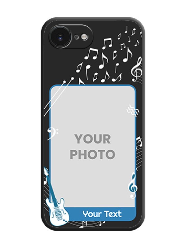 Custom Musical Theme Design with Text on Photo On Space Black Custom Soft Matte Mobile Back Cover - Apple iPhone 17e - alternate view