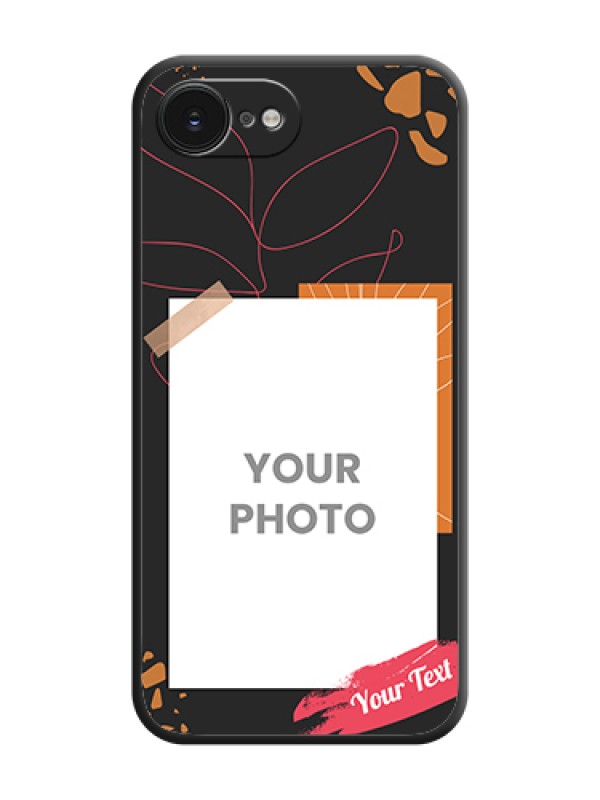 Custom Orange Photo Frame On Space Black Custom Soft Matte Mobile Back Cover - Apple iPhone 17e - alternate view