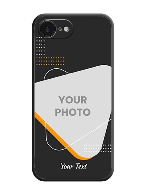 Custom Yellow Triangle on Photo On Space Black Custom Soft Matte Mobile Back Cover - Apple iPhone 17e - alternate view