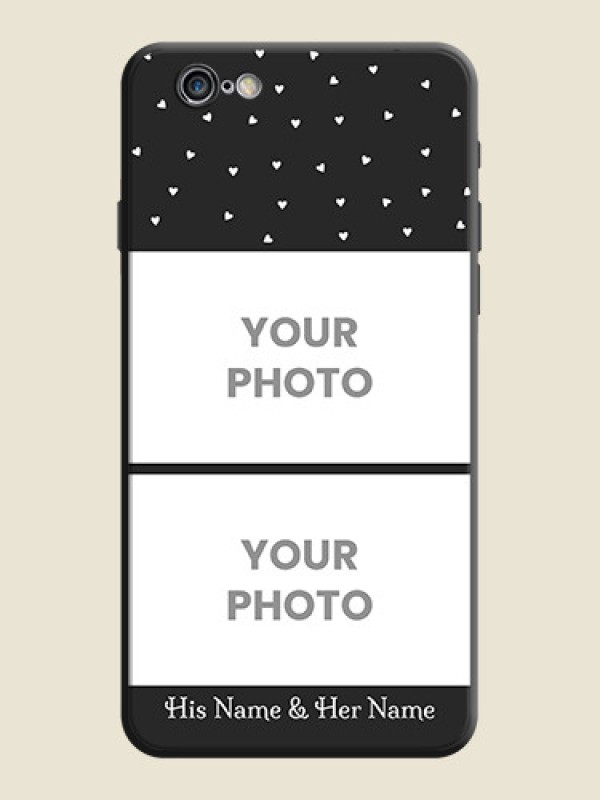 Custom Miniature Love Symbols with Name on Space Black Custom Soft Matte Back Cover - iPhone 6 Plus - alternate view