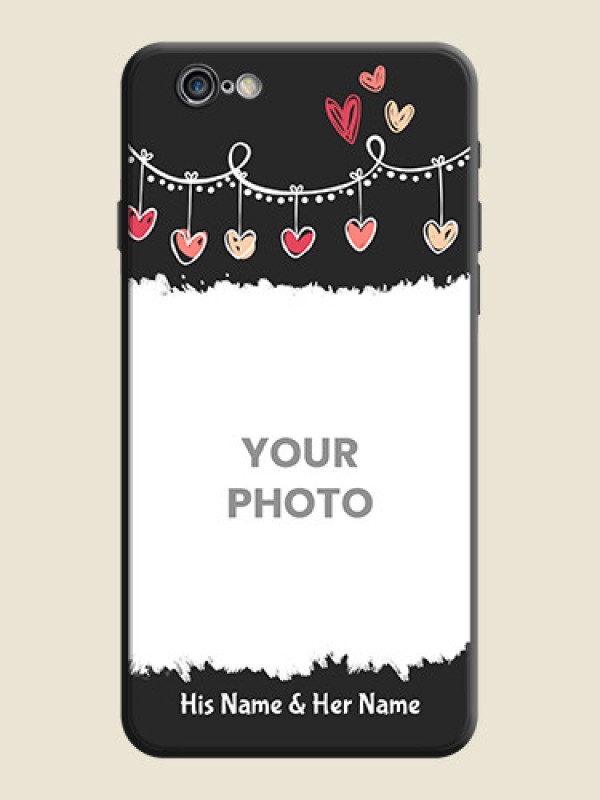 Custom Pink Love Hangings with Name on Space Black Custom Soft Matte Phone Cases - iPhone 6 Plus - alternate view