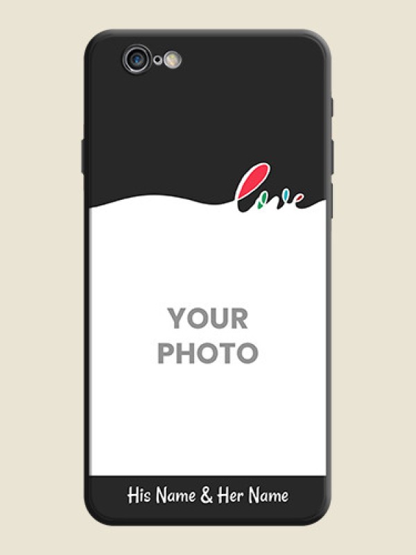 Custom Fall in Love Pattern with Picture - Photo on Space Black Soft Matte Mobile Case - iPhone 6 Plus - alternate view