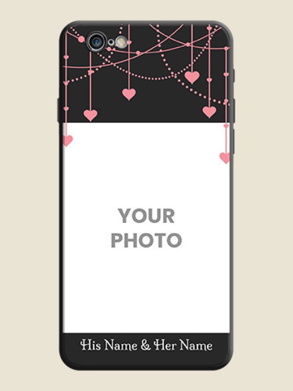 Custom Pink Love Hangings with Text on Space Black Custom Soft Matte Back Cover - iPhone 6 Plus - alternate view