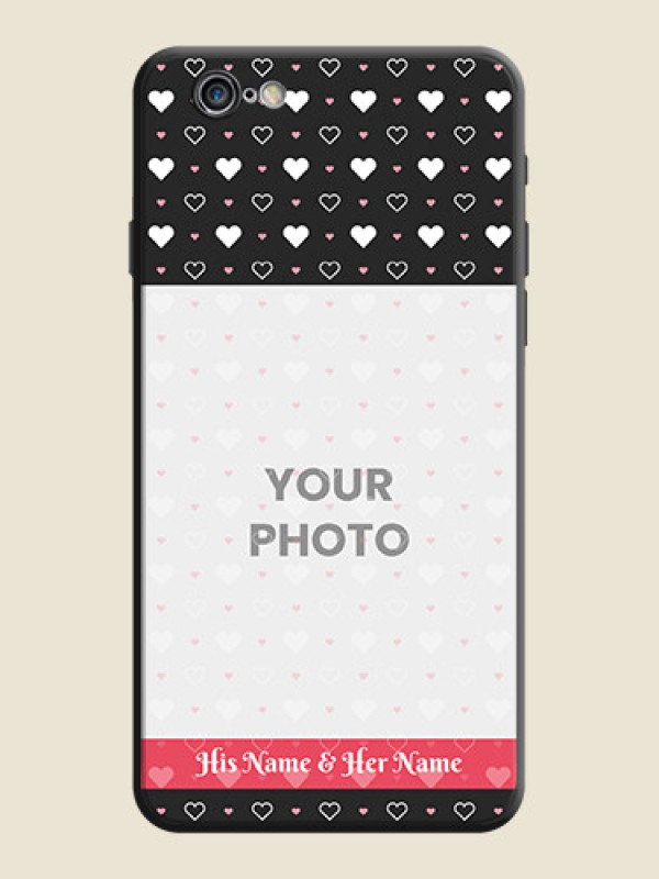 Custom White Color Love Symbols with Text Design - Photo on Space Black Soft Matte Phone Cover - iPhone 6 Plus - alternate view