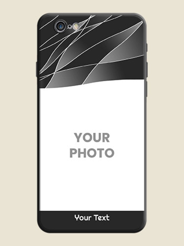 Custom Mixed Wave Lines - Photo on Space Black Soft Matte Mobile Cover - iPhone 6 Plus - alternate view