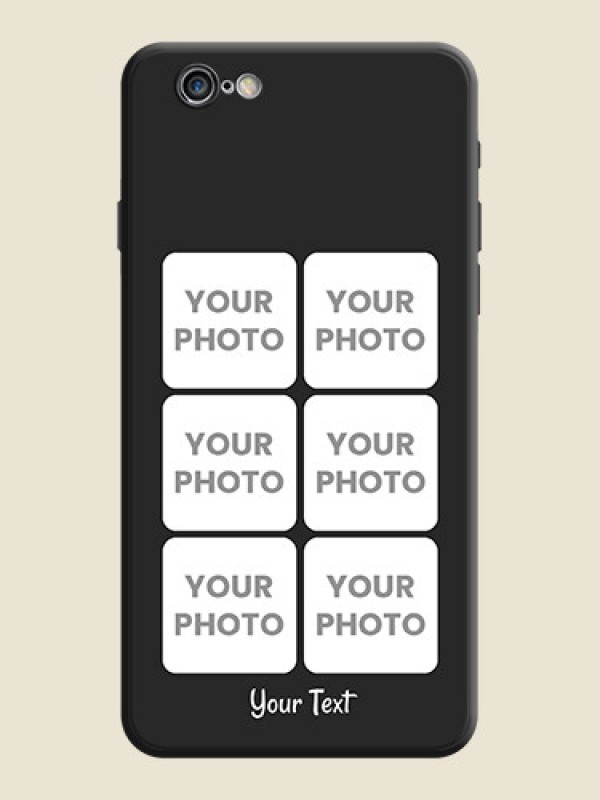 Custom Floral Art with 6 Image Holder - Photo on Space Black Soft Matte Mobile Case - iPhone 6 Plus - alternate view