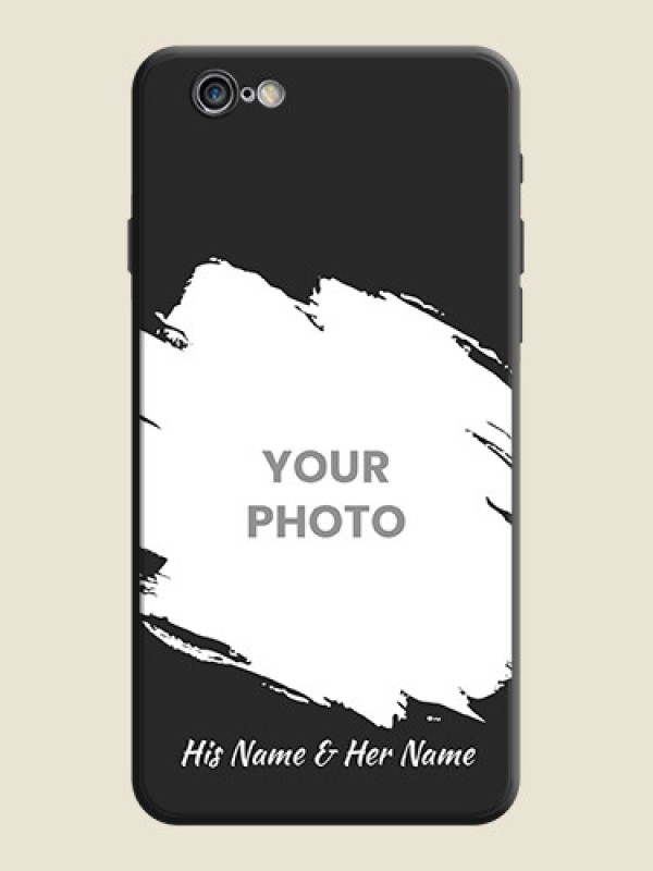 Custom Grunge Brush Strokes - Photo on Space Black Soft Matte Back Cover - iPhone 6 Plus - alternate view