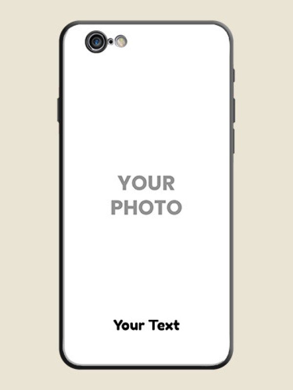 Custom Full Single Pic Upload With Text On Space Black Personalized Soft Matte Phone Covers -Apple Iphone 6 Plus - alternate view