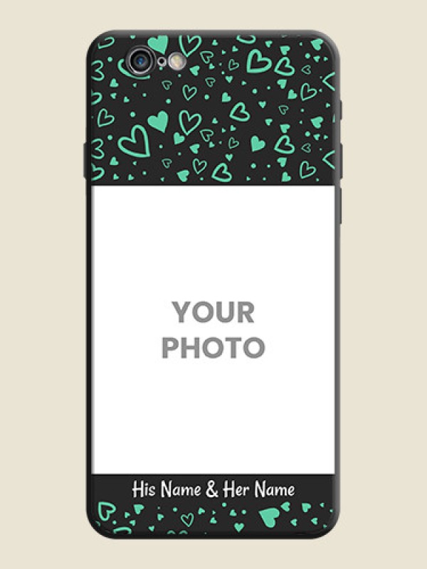 Custom Sea Green Indefinite Love Pattern - Photo on Space Black Soft Matte Mobile Cover - iPhone 6 - alternate view