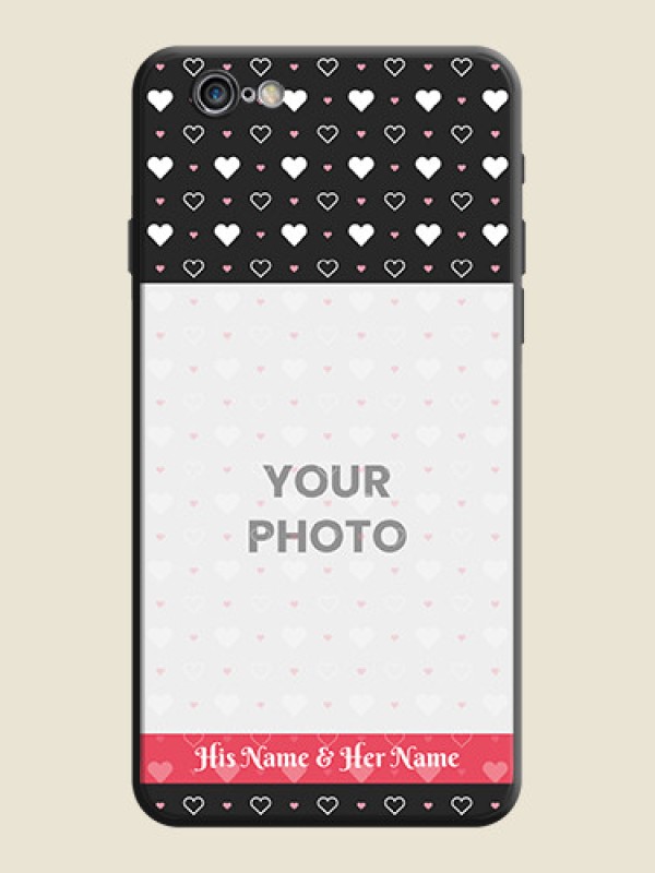 Custom White Color Love Symbols with Text Design - Photo on Space Black Soft Matte Phone Cover - iPhone 6 - alternate view