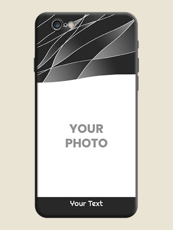 Custom Mixed Wave Lines - Photo on Space Black Soft Matte Mobile Cover - iPhone 6 - alternate view
