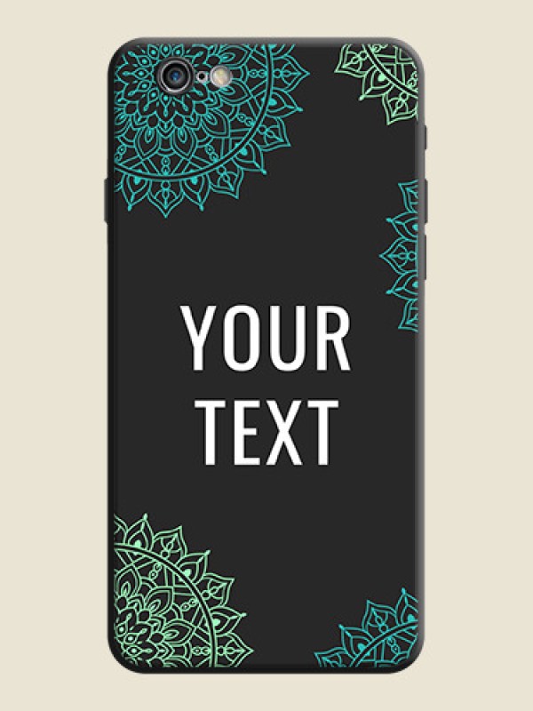 Custom Your Name with Floral Design on Space Black Custom Soft Matte Back Cover - iPhone 6 - alternate view