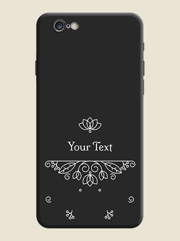 Custom Lotus Garden Custom Text On Space Black Personalized Soft Matte Phone Covers -Apple Iphone 6 - alternate view