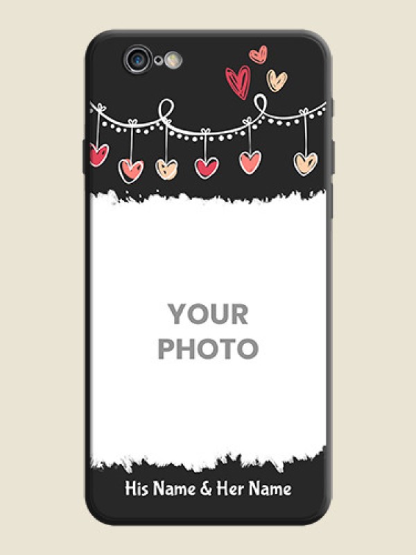 Custom Pink Love Hangings with Name on Space Black Custom Soft Matte Phone Cases - iPhone 6S Plus - alternate view