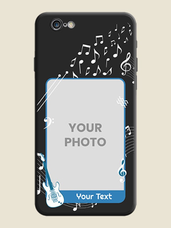 Custom Musical Theme Design with Text - Photo on Space Black Soft Matte Mobile Case - iPhone 6S Plus - alternate view