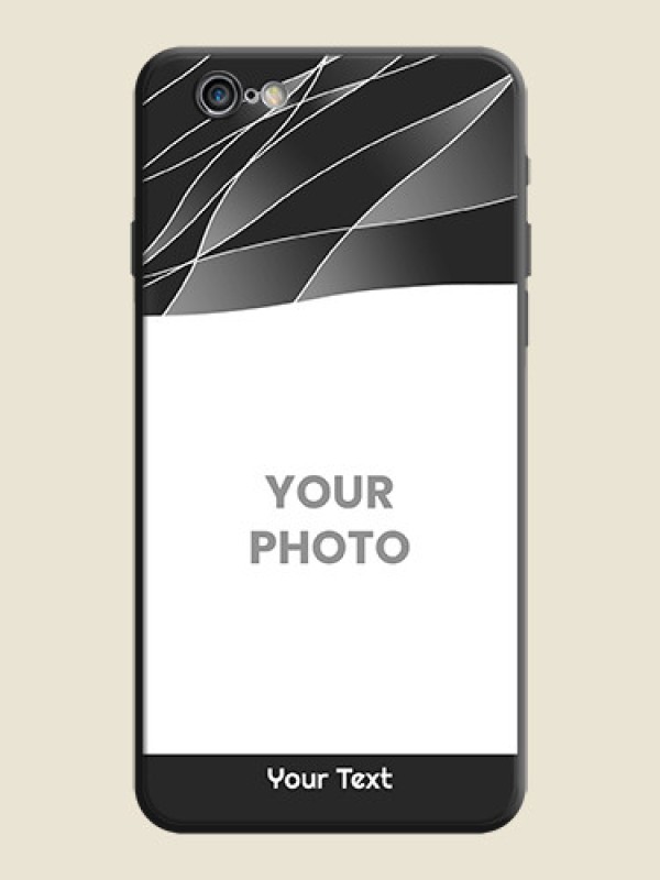 Custom Mixed Wave Lines - Photo on Space Black Soft Matte Mobile Cover - iPhone 6S Plus - alternate view