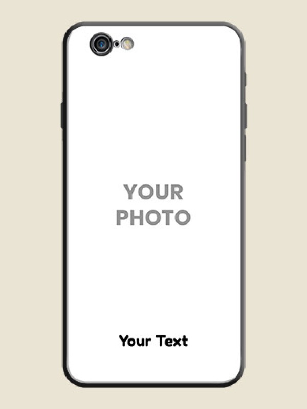 Custom Full Single Pic Upload With Text On Space Black Personalized Soft Matte Phone Covers -Apple Iphone 6S Plus - alternate view