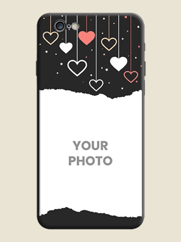 Custom Love Hangings with Splash Wave Picture on Space Black Custom Soft Matte Phone Back Cover - iPhone 6S - alternate view