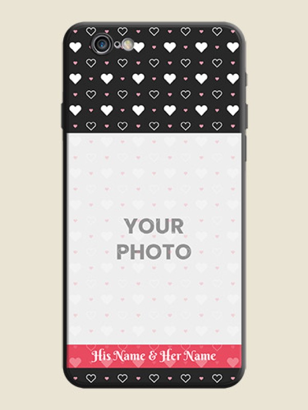 Custom White Color Love Symbols with Text Design - Photo on Space Black Soft Matte Phone Cover - iPhone 6S - alternate view