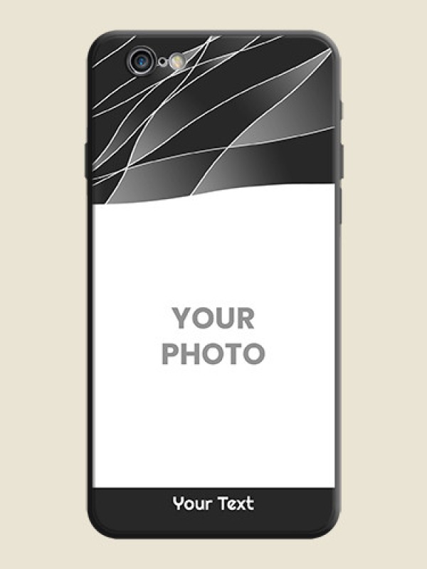 Custom Mixed Wave Lines - Photo on Space Black Soft Matte Mobile Cover - iPhone 6S - alternate view