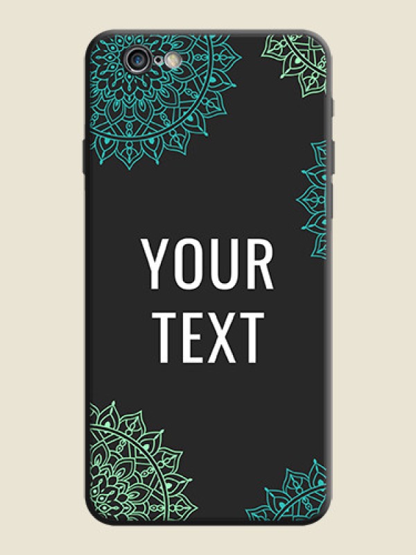 Custom Your Name with Floral Design on Space Black Custom Soft Matte Back Cover - iPhone 6S - alternate view