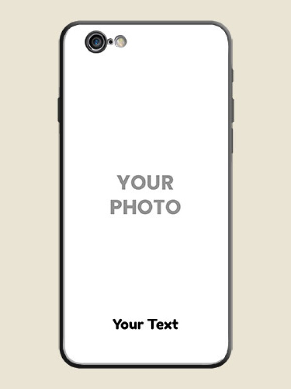 Custom Full Single Pic Upload With Text On Space Black Personalized Soft Matte Phone Covers -Apple Iphone 6S - alternate view