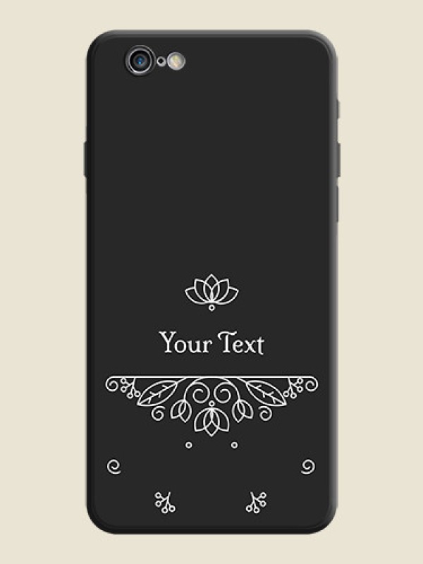 Custom Lotus Garden Custom Text On Space Black Personalized Soft Matte Phone Covers -Apple Iphone 6S - alternate view