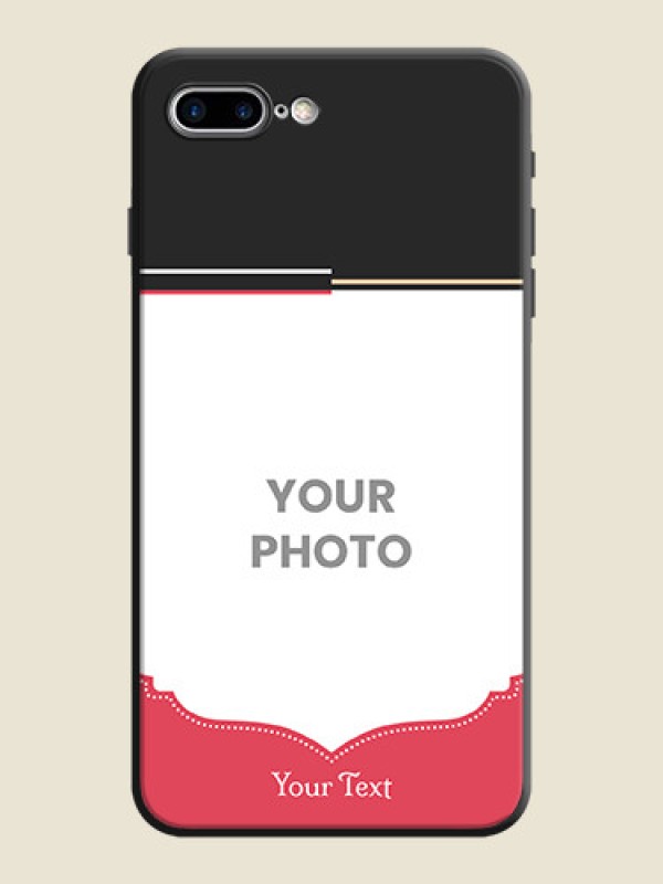 Custom Classic Plain Design with Name - Photo on Space Black Soft Matte Phone Cover - iPhone 7 Plus - alternate view