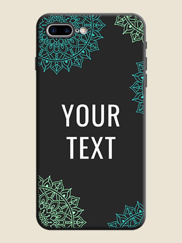 Custom Your Name with Floral Design on Space Black Custom Soft Matte Back Cover - iPhone 7 Plus - alternate view