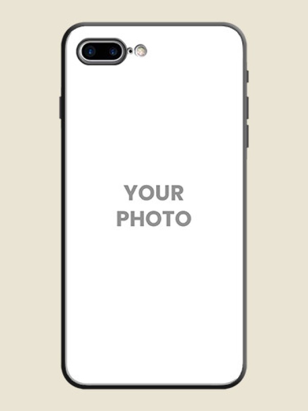 Custom Full Single Pic Upload On Space Black Personalized Soft Matte Phone Covers -Apple Iphone 7 Plus - alternate view
