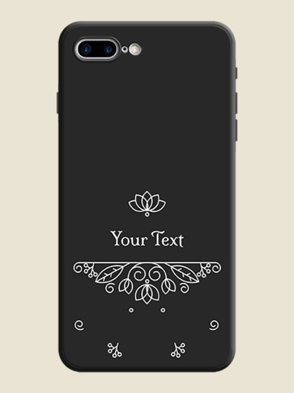 Custom Lotus Garden Custom Text On Space Black Personalized Soft Matte Phone Covers -Apple Iphone 7 Plus - alternate view