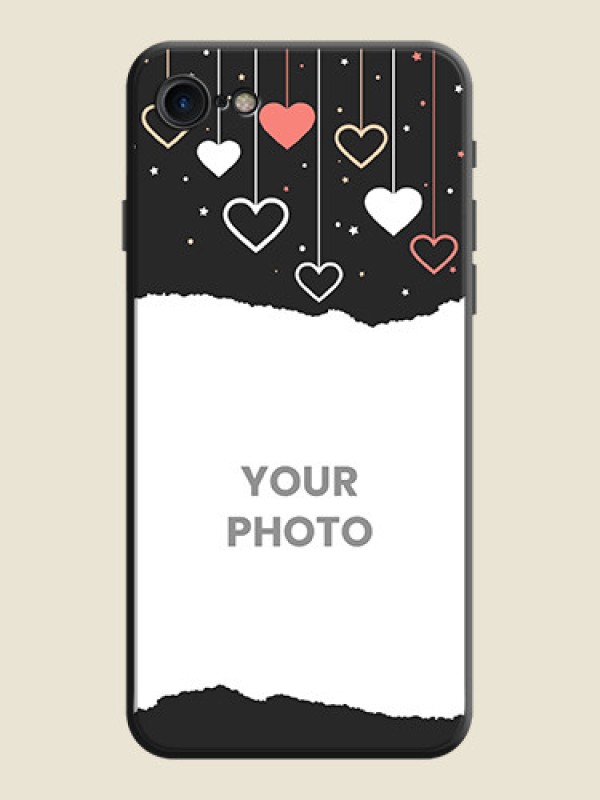 Custom Love Hangings with Splash Wave Picture on Space Black Custom Soft Matte Phone Back Cover - iPhone 7 - alternate view