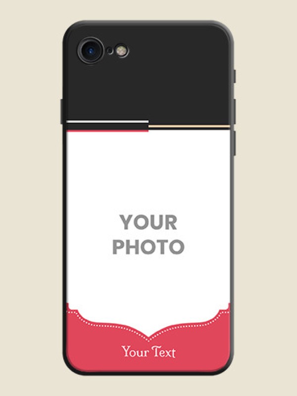 Custom Classic Plain Design with Name - Photo on Space Black Soft Matte Phone Cover - iPhone 7 - alternate view